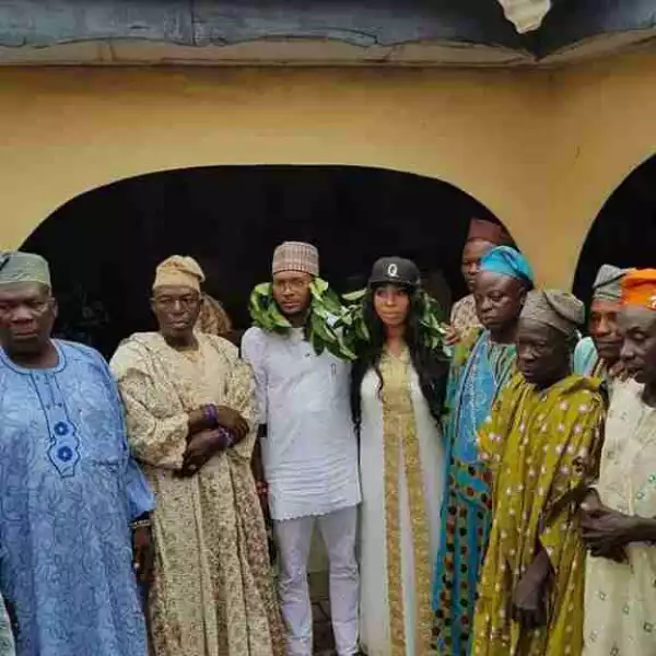Shina Peller & His Wife, Ayobola Peller Bag Chieftaincy Title At Iseyin Oyo (Photos)